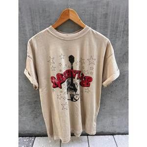 NEW GIRL DANGEROUS nashville guitar tee in sand